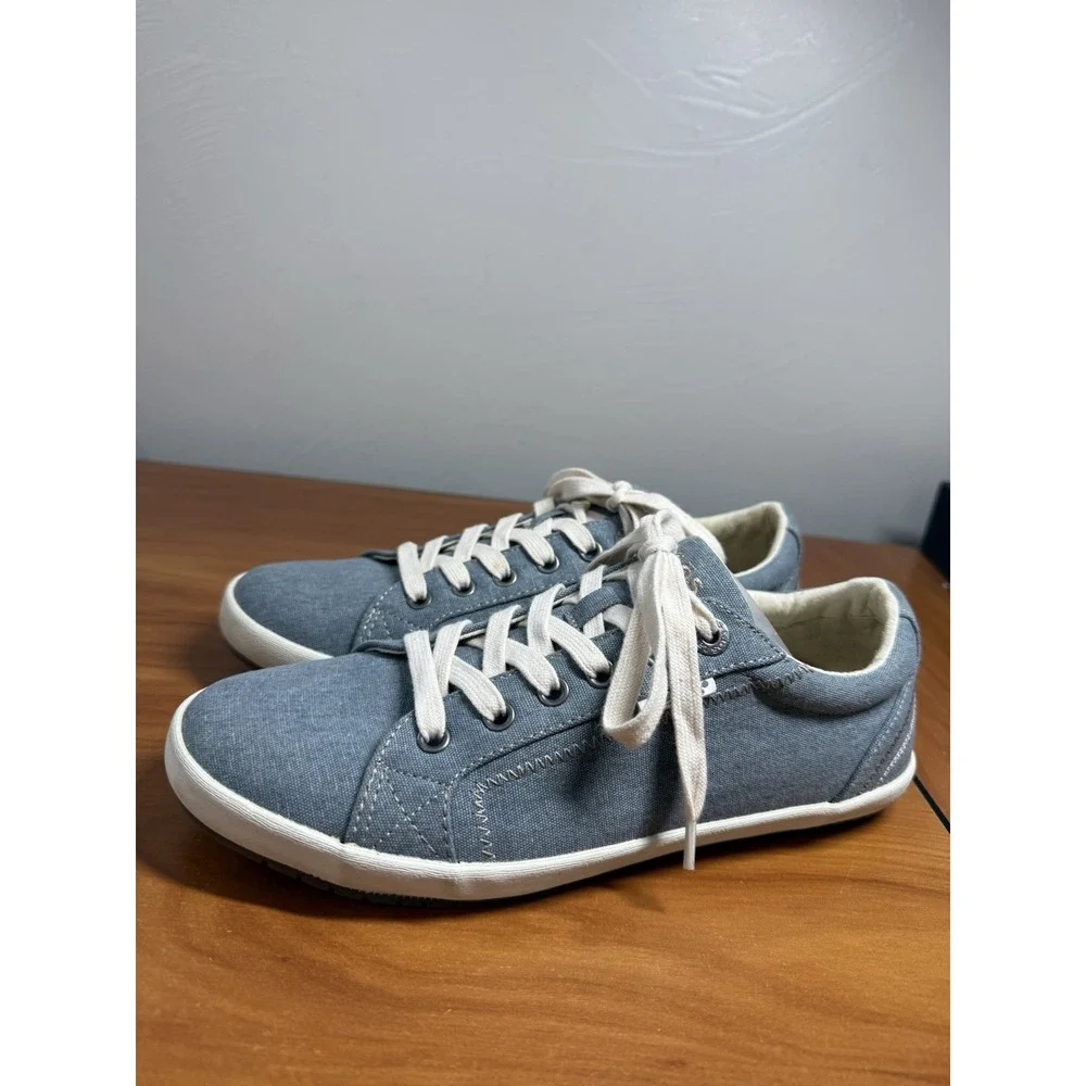 Taos Women's Star Canvas Sneakers Blue Denim Casual Comfort Fashion Size 8.5